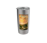 Tranquil Sunset Over Rolling Hills Stainless Steel Insulated Tumbler