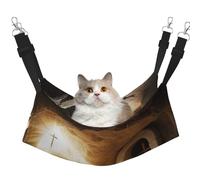 Tranquil Tomb With Rising Light Scene Printed Pet Hammock - Sleeping Hammock For Cats, Rabbits, Ferrets, Puppies, Small Animals