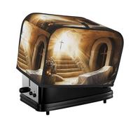 Tranquil Tomb With Rising Light Scene Toaster Cover 2 Slice Kitchen Small Appliance Covers With Pockets Dust And Fingerprint Protectio