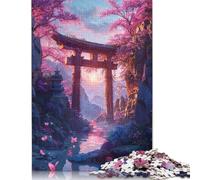 Tranquil Torii Horizon Jigsaw Puzzles for Adults 500 Piece High Challenging DIY Large Puzzle Educational Toy Funny Family Games Unique Home Decor 500pcs (52x38cm)