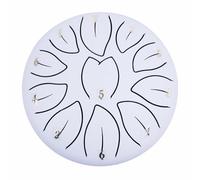 Tranquil Typhoon - 6 Inch Chakra Rain Drum with 11 Tones for Peaceful Moments(White)