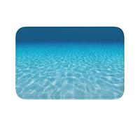 Tranquil Underwater Scenery Crystal Velvet Lock Edge Floor Mat 40x60, Non Slip, Easy To Clean, Comfortable Foot Feel