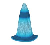 Tranquil Underwater Scenery Hooded Cape For Teenagers Witch Vampire Cosplay Party Halloween Christmas Printed Long Cloak