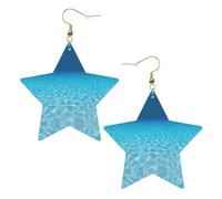 Tranquil Underwater Scenery Leather Star Shaped Earrings Fashion Accessories Lightweight Festivals Parties Everyday Life