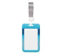 Tranquil Underwater Scenery Printed Card Badge Holder with Neck Strap, Vertical Cards Holder Anti-Scratch and Easy-Scan, for Office, School