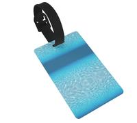 Tranquil Underwater Scenery Printed Luggage Tags with Wrist Strap,Name Id Label for Suitcase,Airplane Travel Essentials