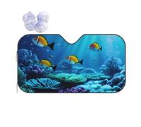 Tranquil Underwater Scenery Sun Shade - Folding Car Front Window Sunshade for Cars SUV Trucks,Max UV Blocking and Keep The Vehicle Cool