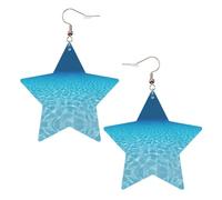 Tranquil Underwater Scenery Women's Fashion Earrings, Celestial Dangle Earrings, Star Shape Jewelry for a Versatile