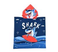 TranquilBeauty Shark Kids Beach Cover Up Swimming Towel - Poncho Hooded Swim Towels - Bath Towel for Boys and Girls - Absorbent Hooded Towel Ideal for Beach and Pool - Poncho Towels