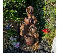 Tranquillity Water Features Compact Moroccan Pots Traditional Water Feature - No Pump Supplied - Just Water Feature - Supply your own Pump! - No - No Care Kit