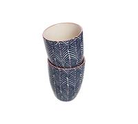 Tranquillo Set of 2 Mix'n'Match Cups for Tea, Coffee and Other Drinks Ceramic Pink/Blue, 8.5 x 7 cm, Capacity: 150 ml