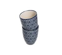 Tranquillo Set of 2 Mix'n'Match Cups for Tea, Coffee & Other Drinks Ceramic Blue/Pink, 8.5 x 7 cm, Capacity: 150 ml