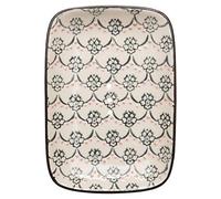Tranquillo Square-shaped Soap Dish FINE made of Stoneware - with holes for the water drainage 13,5 x 9,5 x 2 cm Home Bathroom Present Deco