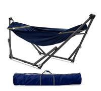 Tranquillo Uniki Hammock with Stand, 550 lbs Capacity - 30-Second Setup, Sturdy Steel Stand, 3-Year Warranty, Tool-Free Assembly, Premium Carry Bag Included, Outdoor & Indoor Hammock, Navy