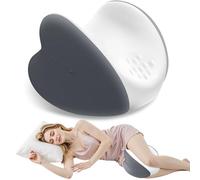 TranquilMoments Knee Pillow for Side Sleepers, Leg Pillow with Cooling Cover, Memory Foam Leg Pillow for Side Sleeping, Heart-Shape Cushion for Hip, Back & Sciatica Pain Relief, Grey