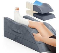 TranquilRelax Leg Elevation Pillows, Wedge Pillow for After Surgery, Memory Foam Leg Support Adjustable, Comfort Care for Back Knee Hip Ankles Pain, Knee Pillow for Sleeping Blood Circulation Grey