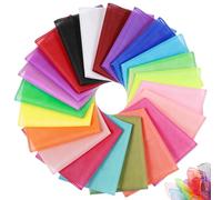 TranRantic 22 Pcs Dance Sensory Scarves, 60 x 60 cm Juggling Scarves, Square Colorful Chiffon Scarf, Coloured Juggling Scarf for Baby, Soft Sensory Scarfs for Game Dance Props Performance(22 Colors)