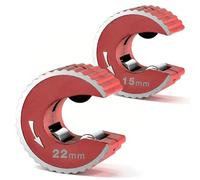 TranRantic Pipe Cutter Set 15mm and 22mm, Copper Pipe Cutter with Durable Aluminum Alloy Body, Mini Pipe Cutting Tool for Cutting Copper, Brass, PVC, Aluminum