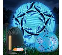 TranRantic Reflective Football, Glow in The Dark Football Size 5(Blue)