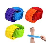 TranRantic Sensory Slap Bracelet Fidget for Adults, 6 Pack Textured Silicone Slap Fidget Bracelet, Calming Sensory for Autism, Calming Stress Relief for Travel, Office