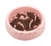 TranRantic Slow Feeder Dog Bowl, Slow Eating Dog Bowl with Non-Slip Suction Base and Spiral Maze Design, Silicone Safe Pet Bowl for Pet Cat & Dogs Healthy Eating Digestion and Reduce Bloating (Pink)