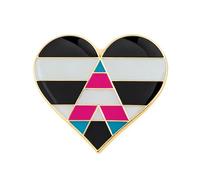 Trans Ally Pride Heart Enamel Pin Badge 2 x 2.5cm LGBTQIA Support Flag Lapel Pin Brooch for Jackets Bags Hats Backpacks Pride Events Equality Awareness Gift