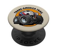Trans-America Trail Retro Rally Car Offroad 4x4 Design PopSockets Adhesive PopGrip