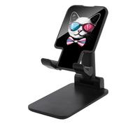 Trans Cat with Glasses Trendy Foldable Cell Phone Holder Universal Adjustable Portable Stand for Travel