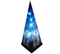 Trans Continental Battery Powered LED 35cm Laser Pyramid Christmas Decoration Snowman and Friends
