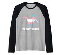 Trans Dinosaurs Transexual Dino LGBT Pride Transgender T-Rex Raglan Baseball Tee