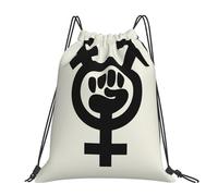 Trans Feminist Symbol Pride Flag Lgbt Unisex Drawstring Backpack Adjustable Gym Sack Waterproof Drawstring Bag For Yoga Climbing Beach