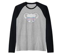 Trans Flag LGBT Transsexual Koala Gift Transgender Raglan Baseball Tee