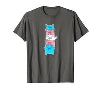 Trans Flag Pig Design for Proud Trans People T-Shirt, Men, Asphalt Grey, 4X-Large