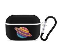 Trans Flag Saturn Human Rights LGBTQ Headphone Case Compatible with AirPods Pro PC Shell Carrying Case with Keychain White-style