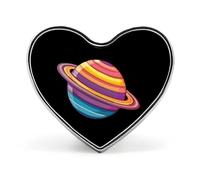 Trans Flag Saturn Human Rights LGBTQ Heart Brooch Cute Badge Lapel Pins