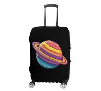 Trans Flag Saturn Human Rights LGBTQ Luggage Cover Travel Suitcase Protector Anti-Scratch Suitcase Cover XL