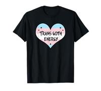 Trans Goth Energy Transgender Pride Flag Gothic Heart T-Shirt