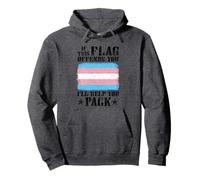 Trans If This Flag Offends You I'll Help You Pack Funny Pullover Hoodie
