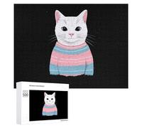 Trans LGBTQ Transsexual Cat Funny Jigsaw Puzzles Wooden Picture Puzzle for Adults Home Decors Gift