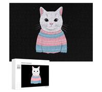 Trans LGBTQ Transsexual Cat Funny Jigsaw Puzzles Wooden Picture Puzzle for Adults Home Decors Gift