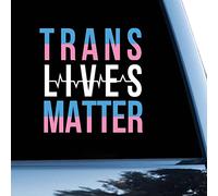 Trans Lives Matter Bisexual Lesbian Sticker, Gay Pride LGBT Equality Lesbian Vinly Decal for Cars Laptops, Windows, Walls, Fridge, Toilet And More,6 inch