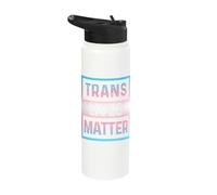 Trans Lives Matter Transgender Pride Flag LGBTQ Queer Trans Stainless Steel Insulated Water Bottle