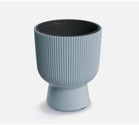 TRANS - PAL Decorative Planter with Insert, Indoor Outdoor Cylindrical Flower Pot, Multiple Sizes and Colors Large (Grey, ⌀ 298 mm)