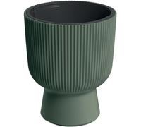 TRANS - PAL Decorative Planter with Insert, Indoor Outdoor Cylindrical Flower Pot, Multiple Sizes and Colors Large (Green, ⌀ 239 mm)