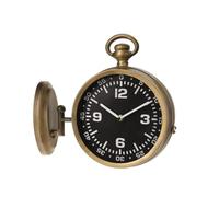 TRANS - PAL Double-Sided Wall Clock - Retro London Train Station Style, Vintage Brass Metal, Silent Battery Operated Analogue Clock, Wall Mounted Decorative Home & Café Décor