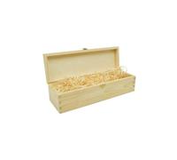 TRANS - PAL Luxury Wooden Gift Box for Wine, Champagne or Whisky, Cherry or Natural Finish, Single Bottle 35 x 11 cm FREE FILLING (Dark Brown)