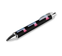 Trans Pattern Axe Novelty Ballpoint Pen Printed Retractable Black Round Barrel Fine Point Pens 0.5mm 1/2/4 Pcs