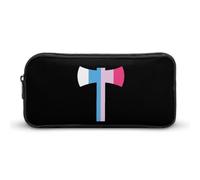 Trans Pattern Axe Printed Pencil Cases Multipurpose Large Pen Pouch