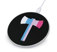 Trans Pattern Axe Printed Wireless Charger Funny 10W Fast Charging Pad Mat for Cell Phone