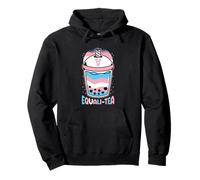 Trans Pride Bubble Tea Equality Design Pullover Hoodie